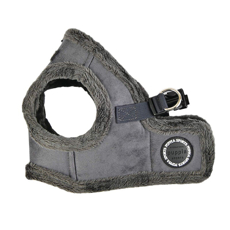 Puppia Terry Vest Dog Harness Step-in Winter Suede Warm No Choke No Pull Training Walking for Small and Medium Dog, Grey, X-Large - Image 4